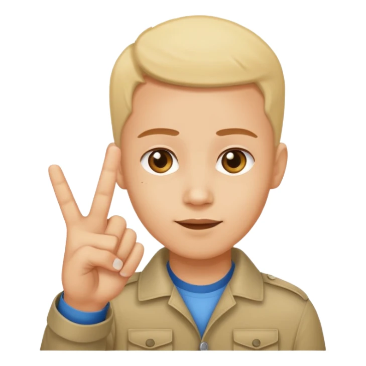 3 fingers salute from front point of view sticker