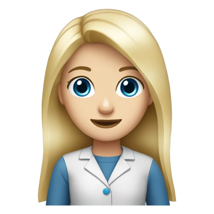blonde hair blue eye orthodontist sticker