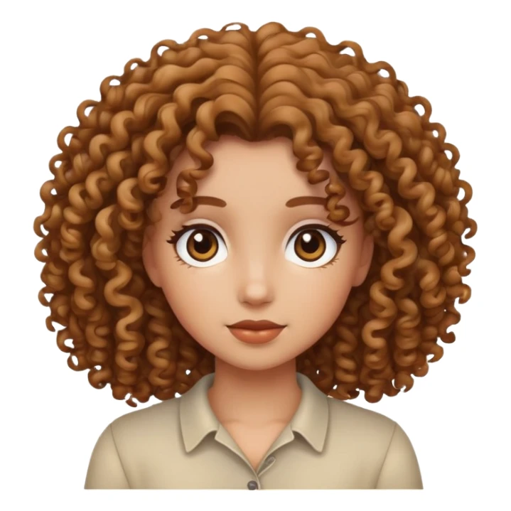 Girl with curly hair sticker