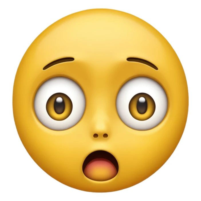 yellow emoji face shocked and scared sticker