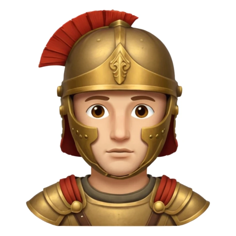 roman soldier head, classic roman helmet with cheek guards sticker