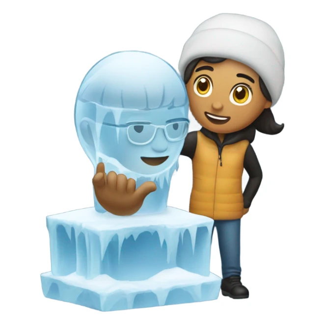 hispanic being friends with ice sticker