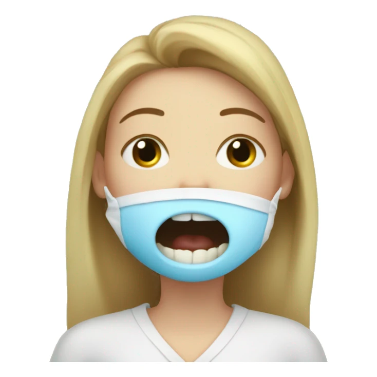 Wisdom teeth removal of a teenage girl sticker