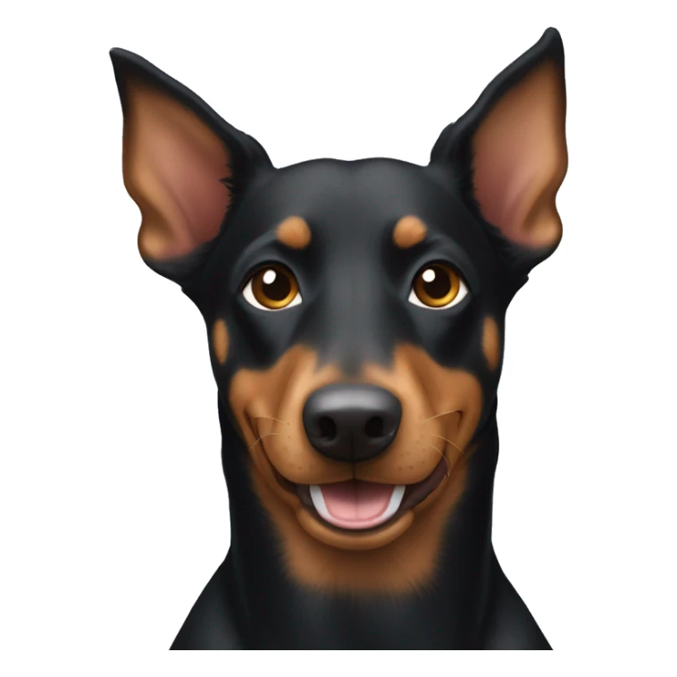 Australian kelpie doberman mix fluffy dog sticker