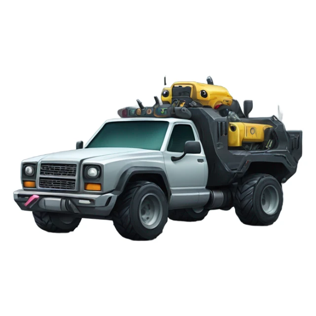 cyber punk six wheel drive Truck sticker