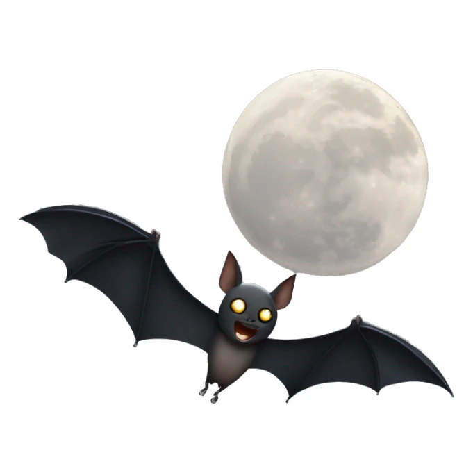 Bats flying in front of the moon sticker