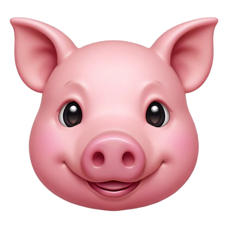 Cinematic Comical Pig Portrait Emoji, Head tilted dramatically with an exaggeratedly amused expression, featuring a striking rosy-pink hide with a playful snout and wide, expressive eyes filled with playful disbelief, Simplified yet hilariously expressive features, highly detailed, glowing with a slightly sassy glow, high shine, dramatic yet playful, stylized with an air of cheeky mischief, bright and endearing, soft glowing outline, capturing the essence of a spirited and over-the-top pig, so meme-worthy it feels like it could oink its way into internet fame instantly! sticker