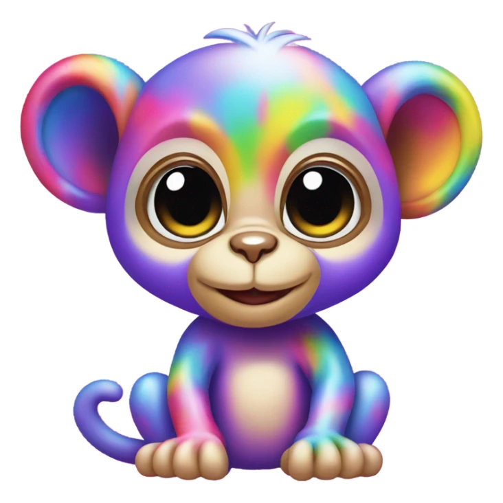 Lisa frank baby monkey sticker