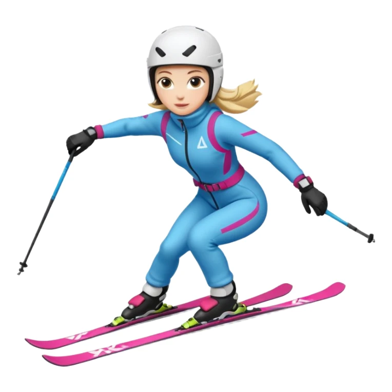 Woman Skiing, add Photo sticker