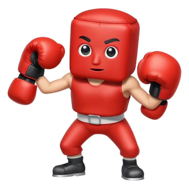 A cartoon-style anthropomorphic train with boxing gloves sticker