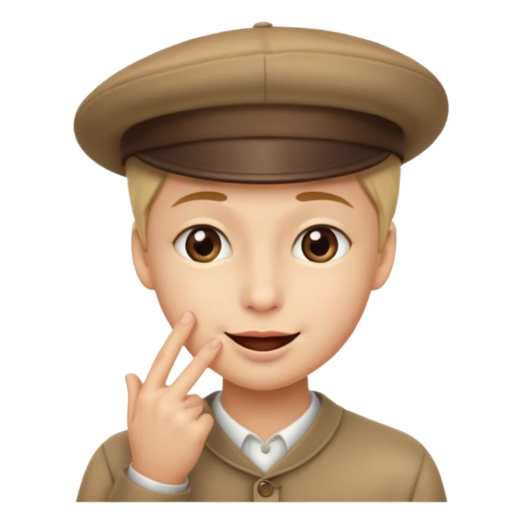 Smirking whispering a secret sticker