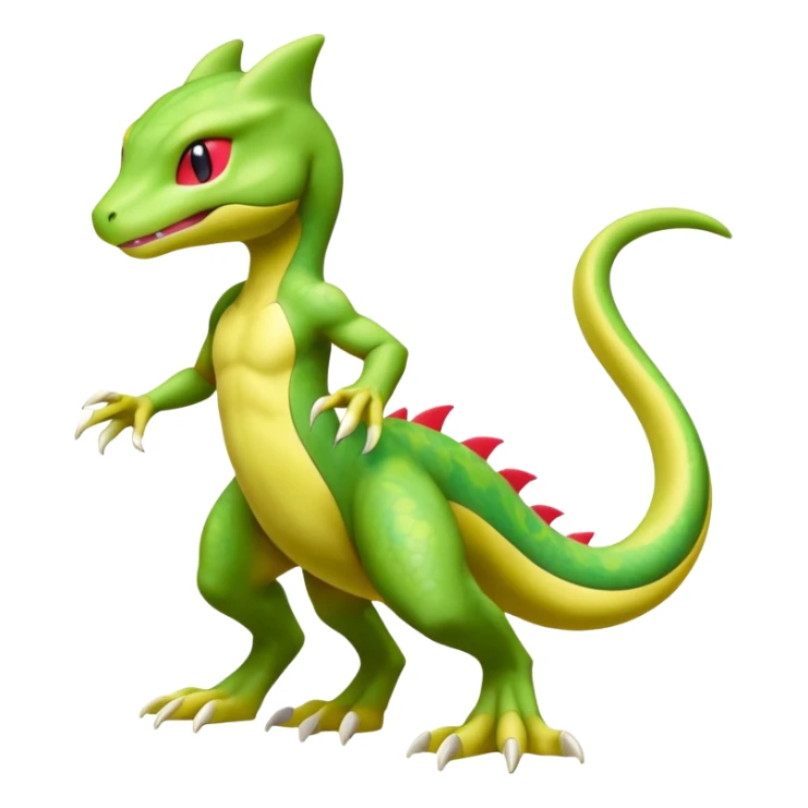 Mewtwo-Salandit-Treecko-Kecleon-Fakémon-Pokémon-hybrid-creature (full body)  sticker