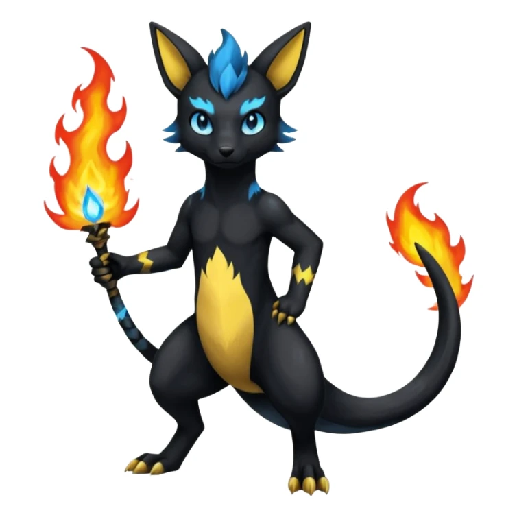 Umbreon-Luxray-Salandit-Zeraora-fusion, full body sticker