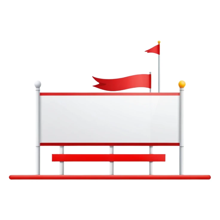 race line with banner above saying start sticker