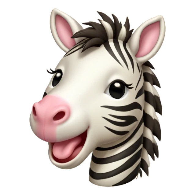 Cinematic Cute Yawning Zebra Portrait Emoji, Head tilted slightly with a dramatic, wide-open yawn, showcasing a soft, downy striped fur with gently drooping ears, a long, elegant equine snout, and round eyes barely open in drowsy contentment, Simplified yet irresistibly adorable features, highly detailed, glowing with a soft, cozy glow, high shine, relaxed yet expressive, stylized with a touch of savannah charm, bright and endearing, soft glowing outline, capturing the essence of a sleepy yet affectionate zebra that feels like it could stretch out of the screen and curl up for a nap! sticker