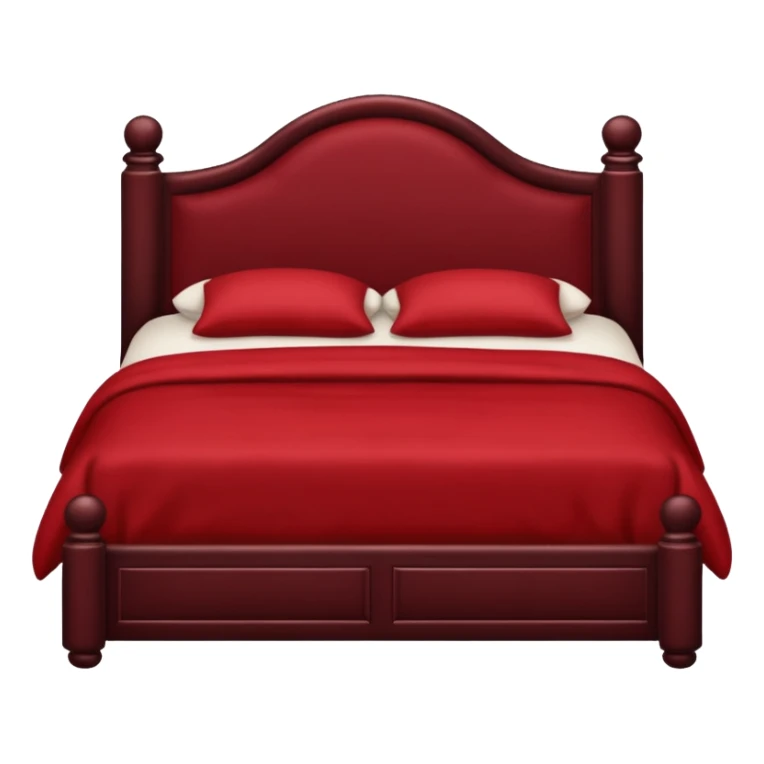 dark red bed emoji sticker
