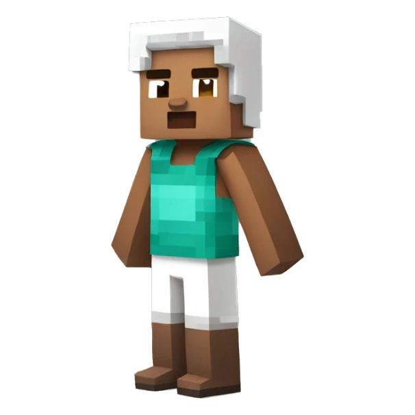 Minecraft villager wearing a tank top sticker