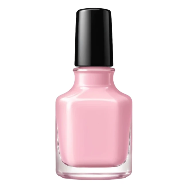 Minimalist kawaii nail polish bottle, standing alone, simple and clean design, pastel colors, delicate and charming, high-resolution, single subject only sticker