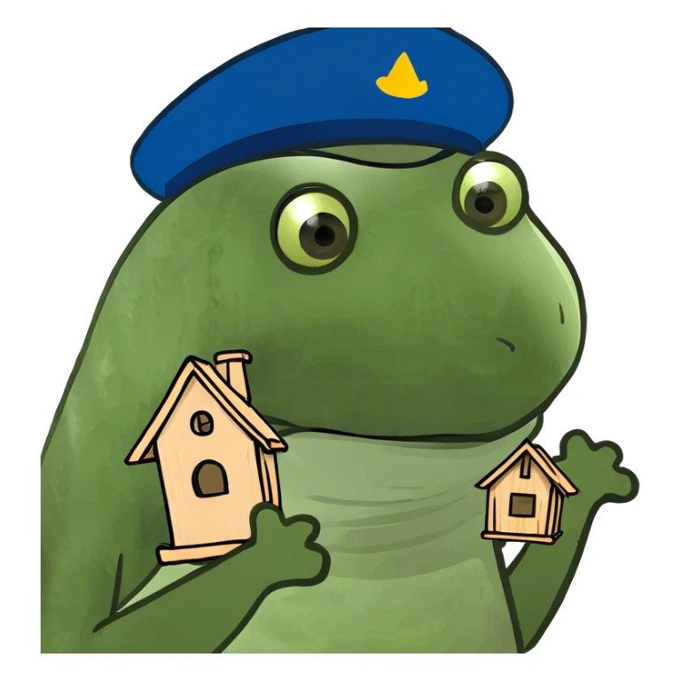 Haus in wood  sticker