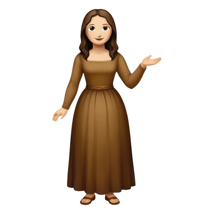 Full body Mona Lisa painting sticker
