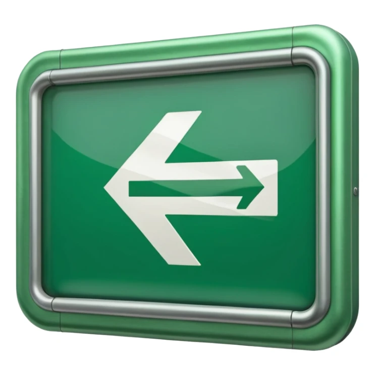 Exit Sign – green arrow,Subway Signs. sticker