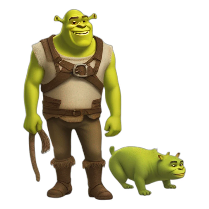 Chat dans une tenue de shrek sticker