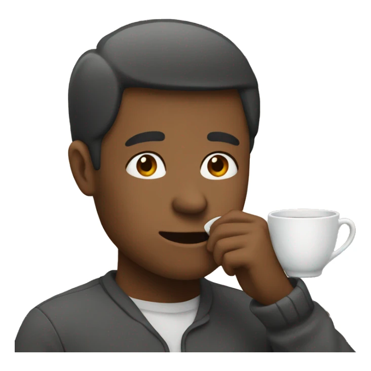 someone sipping tea  sticker