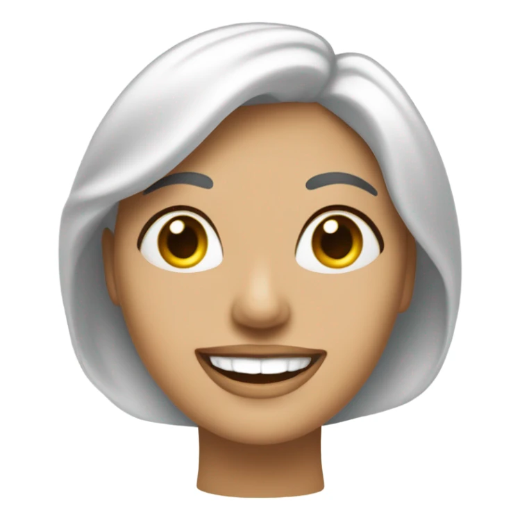 Risada medio blanca flaca ojos grandes y lavios carnosos  sticker