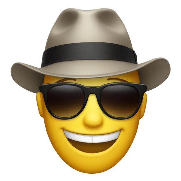 SMILE EMOJI, WITH SUNGLASSES AND AN GRATUATE HAT sticker
