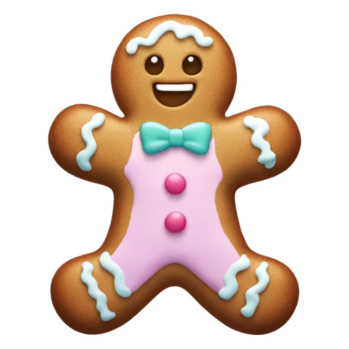 Pastel gingerbread man sticker