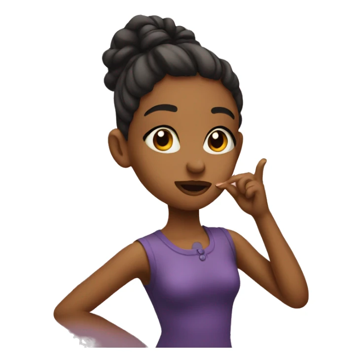 girl blowing a kiss sticker