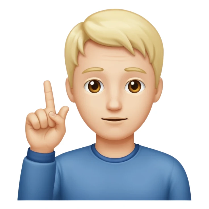 person wiggling index finger sticker