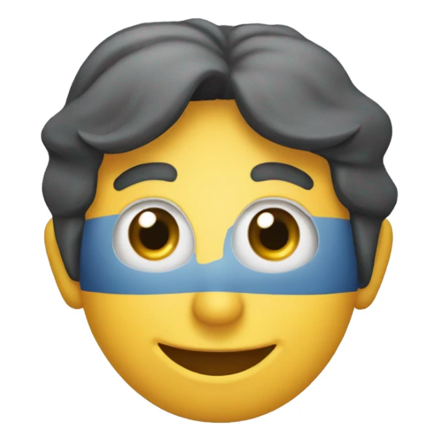 un ojo de x y el otro de l con una sonrisa  sticker