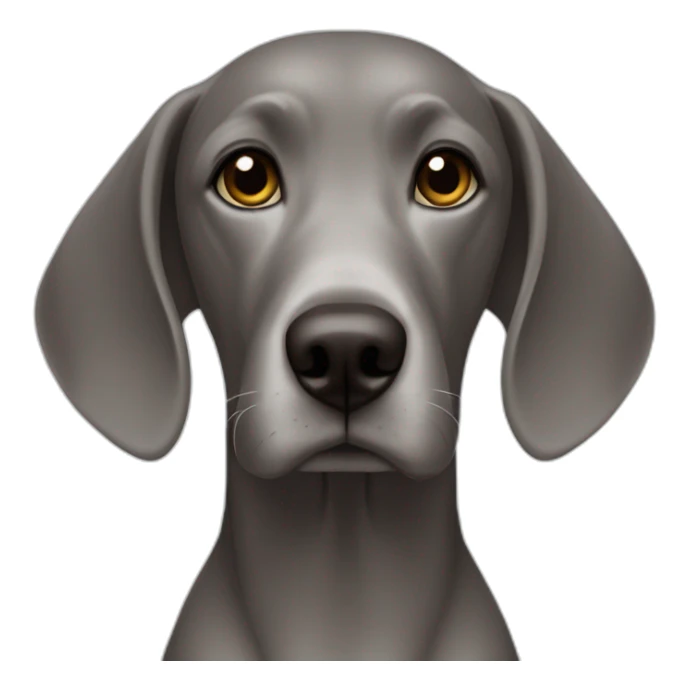 weimarauner dog from the side with eyes that are blue sticker