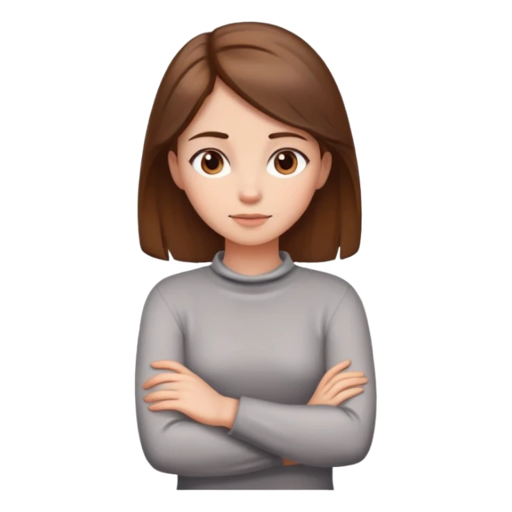 girl with arms crossed around neck sticker