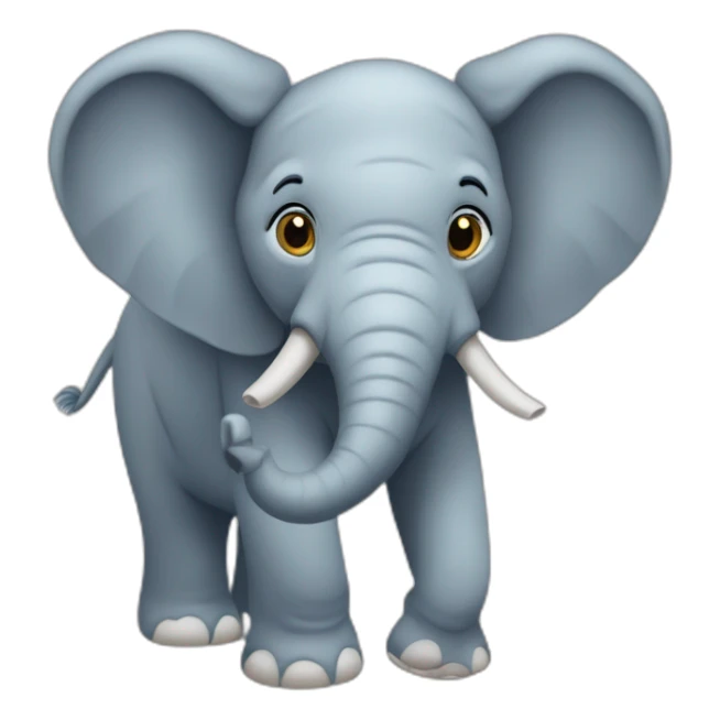 Éléphant qui fait un saltau sticker