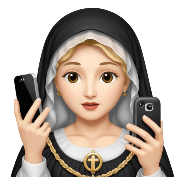 emoji della madonna che si scatta un selfie 
 sticker