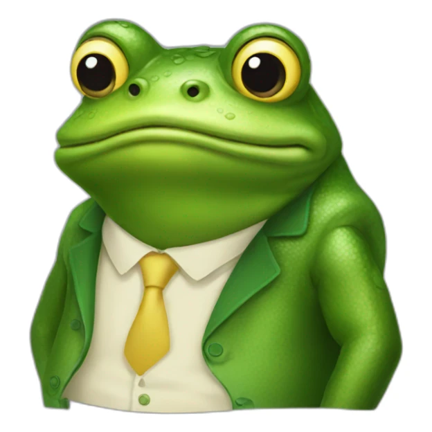 Trump frog sticker