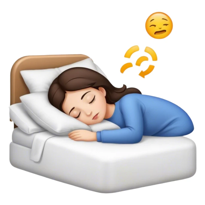 Brunette girl sleepin sticker