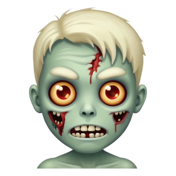 A cute and funny zombie shows "Cool" sticker