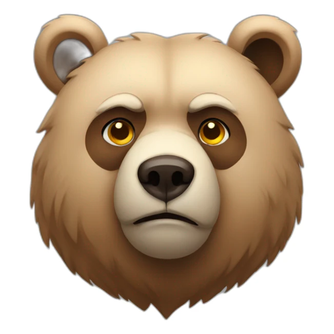 Serious bear sticker