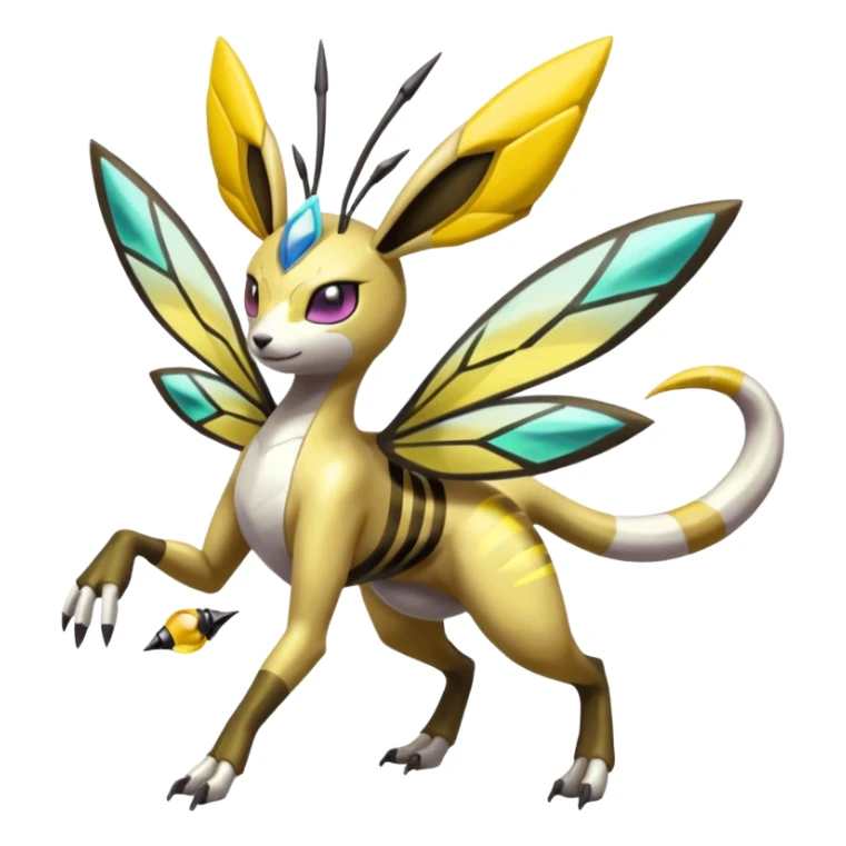 Meloetta-Renamon-Beedrill-Manectric-Palkia-Cresselia-fusion sticker
