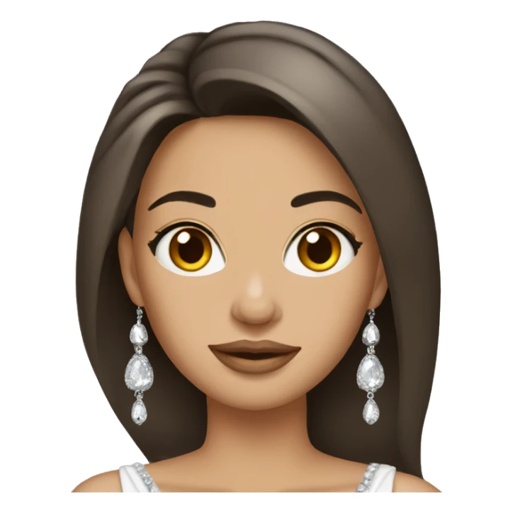 brunette beauty with jewelry sticker