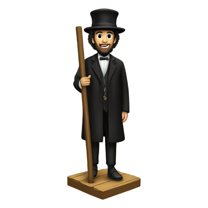 Hasidic Jewish person on stilts sticker