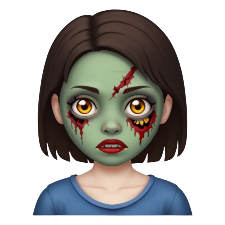 Zumbi girl brunete sticker