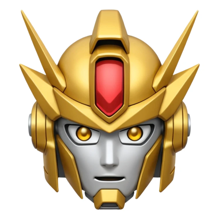 Gundam head with gold, no eyes sticker