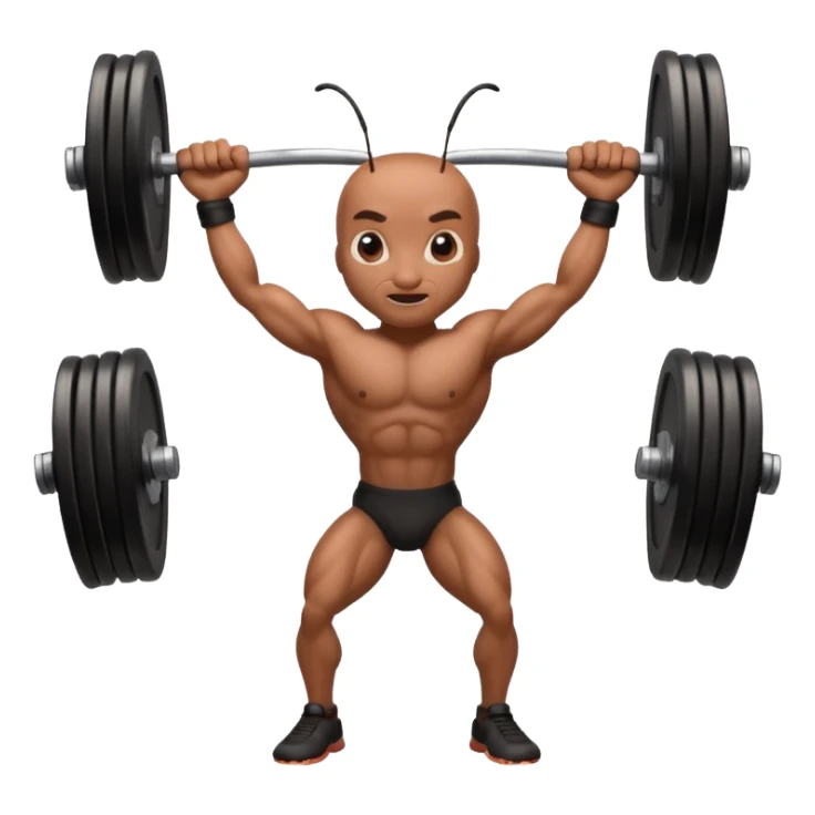 Une fourmi qui fait du developpe couché  sticker