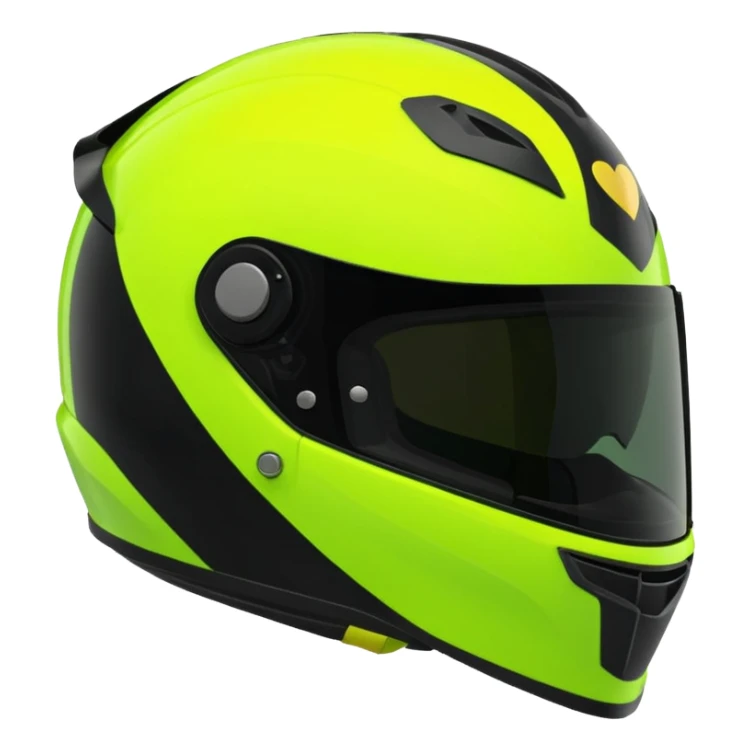 Create a Florecent green heart emoji with the same patterns as Lando Norris's helmet sticker
