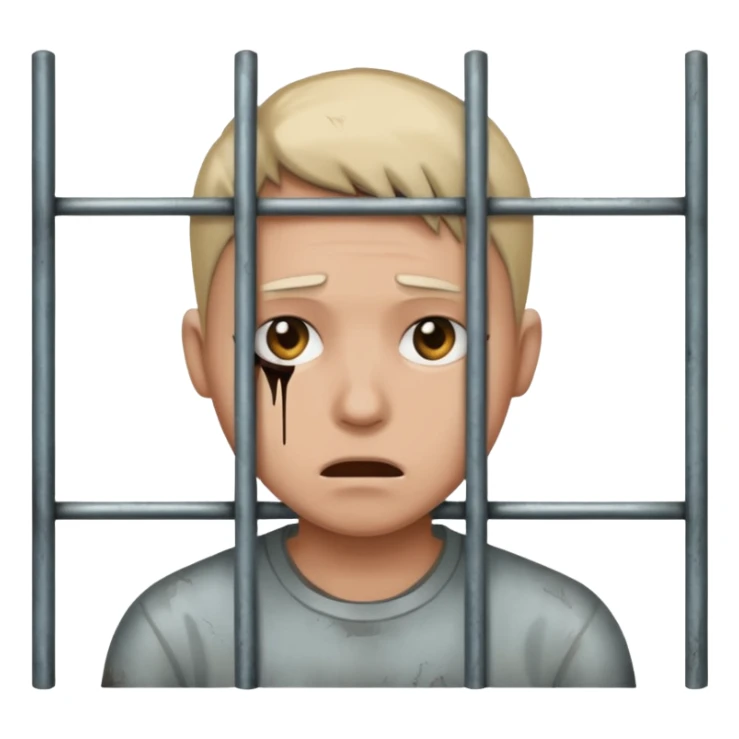 haz una persona encerrada entre rejas sticker