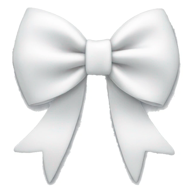 White bow  sticker